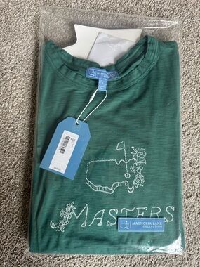 Masters 2026 Magnolia Lane Collection Green Embroidered Short Sleeve Tee